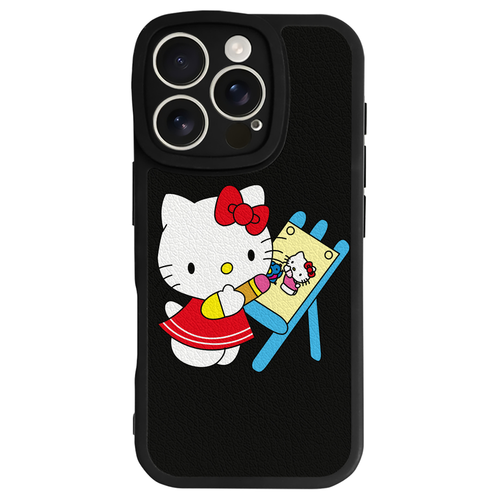 （画像用） Hello Kitty ハローキティ 【iPhone 16シリーズ対応】シリコンスマホケース（レザー調） 材質：シリコン
